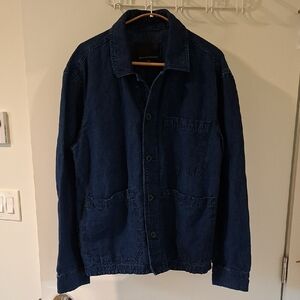 Banana Republic 100% Cotton Patch Pocket Blue Denim Chore Coat/Shacket (Size S)